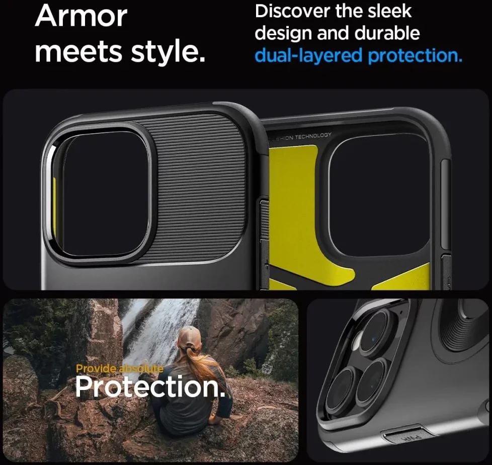 Spigen Slim Armor MagFit Apple iPhone 16 Pro Max Hoesje MagSafe Zwart afbeelding 6