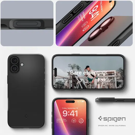 Spigen Thin Fit MagFit Apple iPhone 16 Plus Hoesje MagSafe Back Cover Zwart afbeelding 6