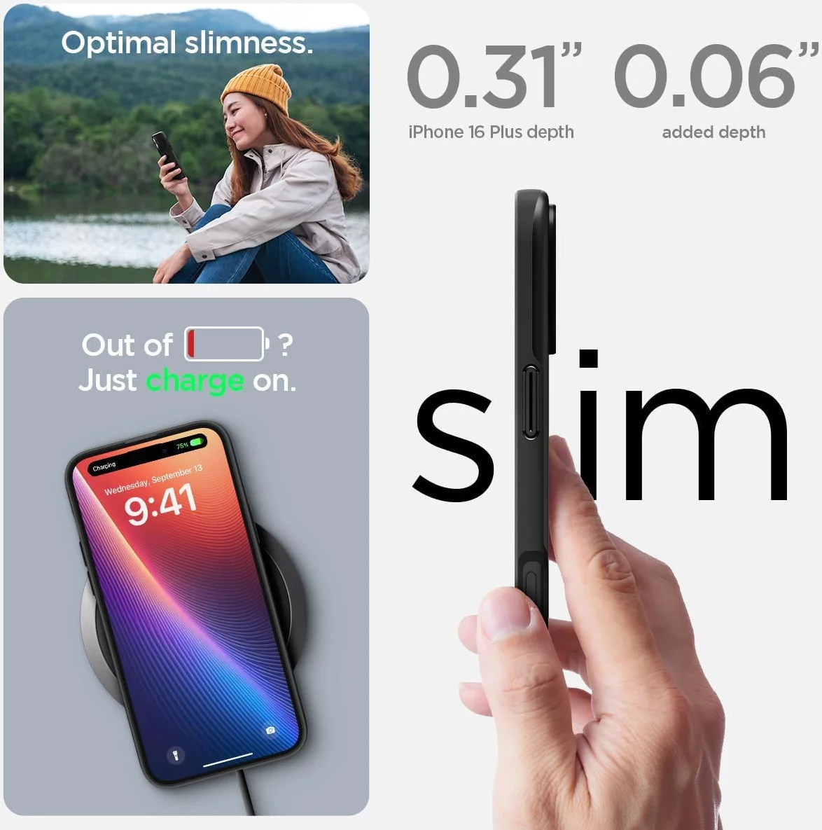 Spigen Thin Fit MagFit Apple iPhone 16 Plus Hoesje MagSafe Back Cover Zwart afbeelding 7