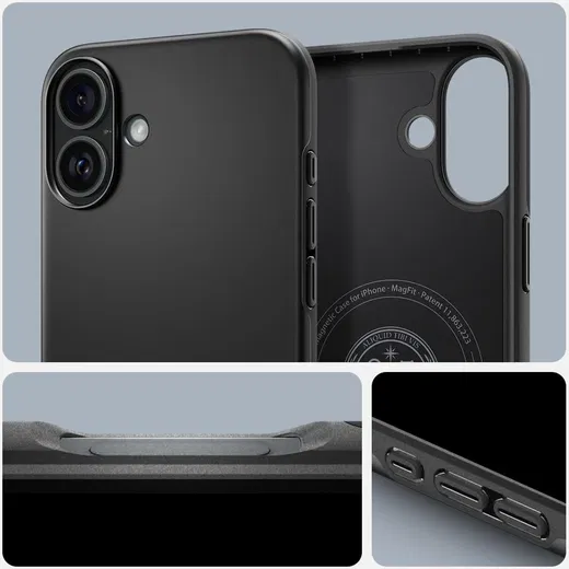 Spigen Thin Fit MagFit Apple iPhone 16 Plus Hoesje MagSafe Back Cover Zwart afbeelding 8