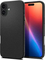 Spigen Liquid Air Apple iPhone 16 Plus Hoesje Back Cover Zwart afbeelding