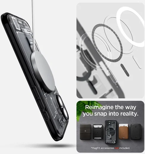 Spigen Ultra Hybrid MagFit Apple iPhone 16 Plus Hoesje MagSafe Zero One Zwart afbeelding 3