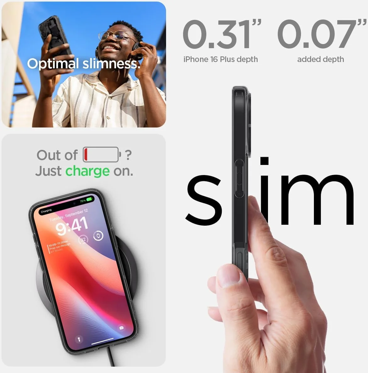 Spigen Ultra Hybrid MagFit Apple iPhone 16 Plus Hoesje MagSafe Zero One Zwart afbeelding 4