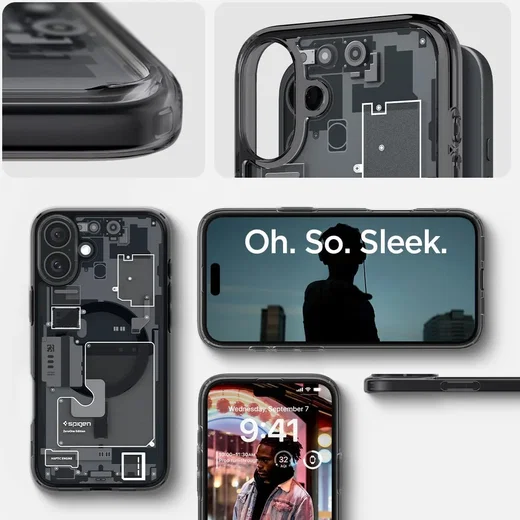 Spigen Ultra Hybrid MagFit Apple iPhone 16 Plus Hoesje MagSafe Zero One Zwart afbeelding 6