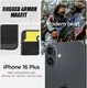 Spigen Rugged Armor MagFit Apple iPhone 16 Plus Hoesje MagSafe Zwart afbeelding 3