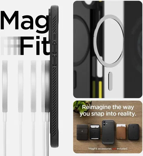Spigen Rugged Armor MagFit Apple iPhone 16 Plus Hoesje MagSafe Zwart afbeelding 4
