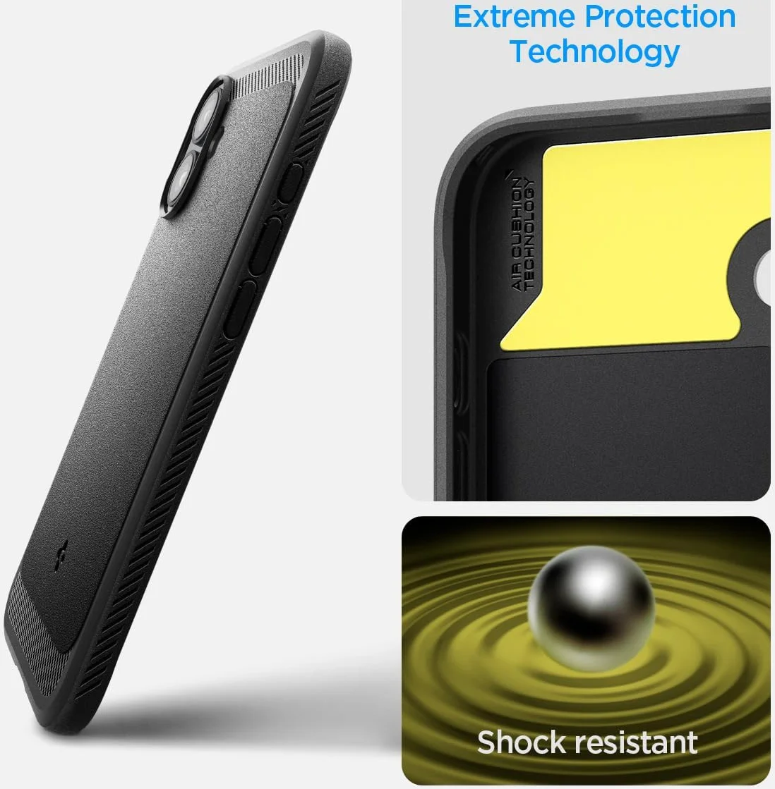 Spigen Rugged Armor MagFit Apple iPhone 16 Plus Hoesje MagSafe Zwart afbeelding 9