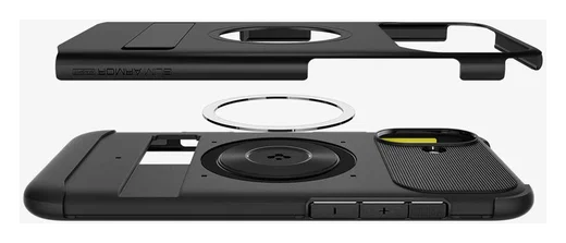Spigen Slim Armor MagFit Apple iPhone 16 Plus Hoesje MagSafe Zwart afbeelding 6