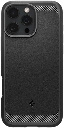 Spigen Rugged Armor MagFit Apple iPhone 16 Pro Hoesje MagSafe Zwart afbeelding 2