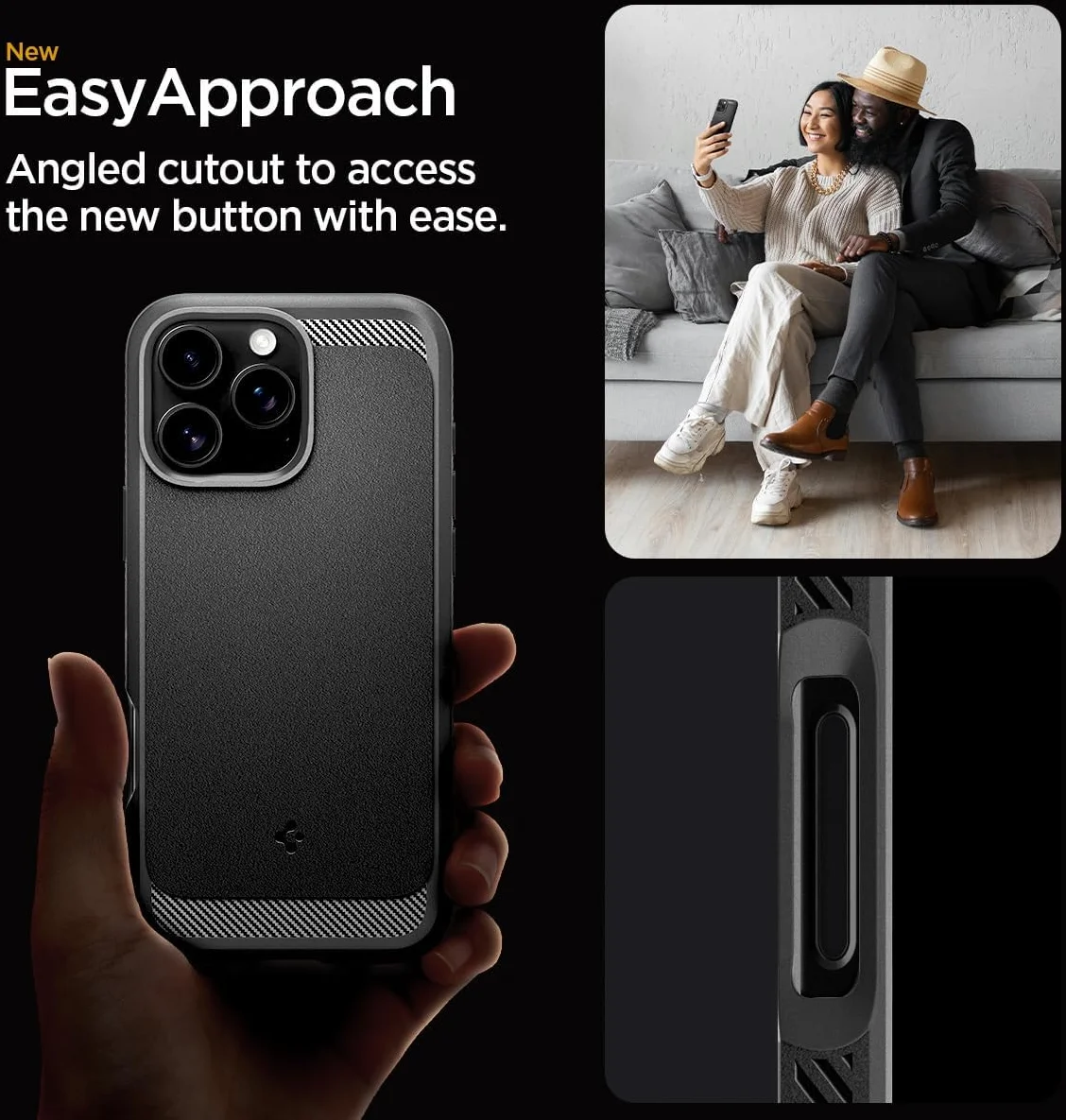 Spigen Rugged Armor MagFit Apple iPhone 16 Pro Hoesje MagSafe Zwart afbeelding 6