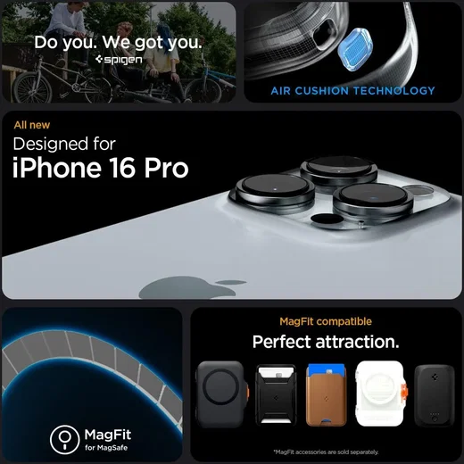 Spigen Rugged Armor MagFit Apple iPhone 16 Pro Hoesje MagSafe Grijs afbeelding 3