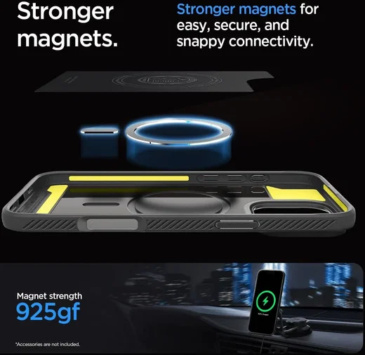 Spigen Rugged Armor MagFit Apple iPhone 16 Pro Hoesje MagSafe Grijs afbeelding 4