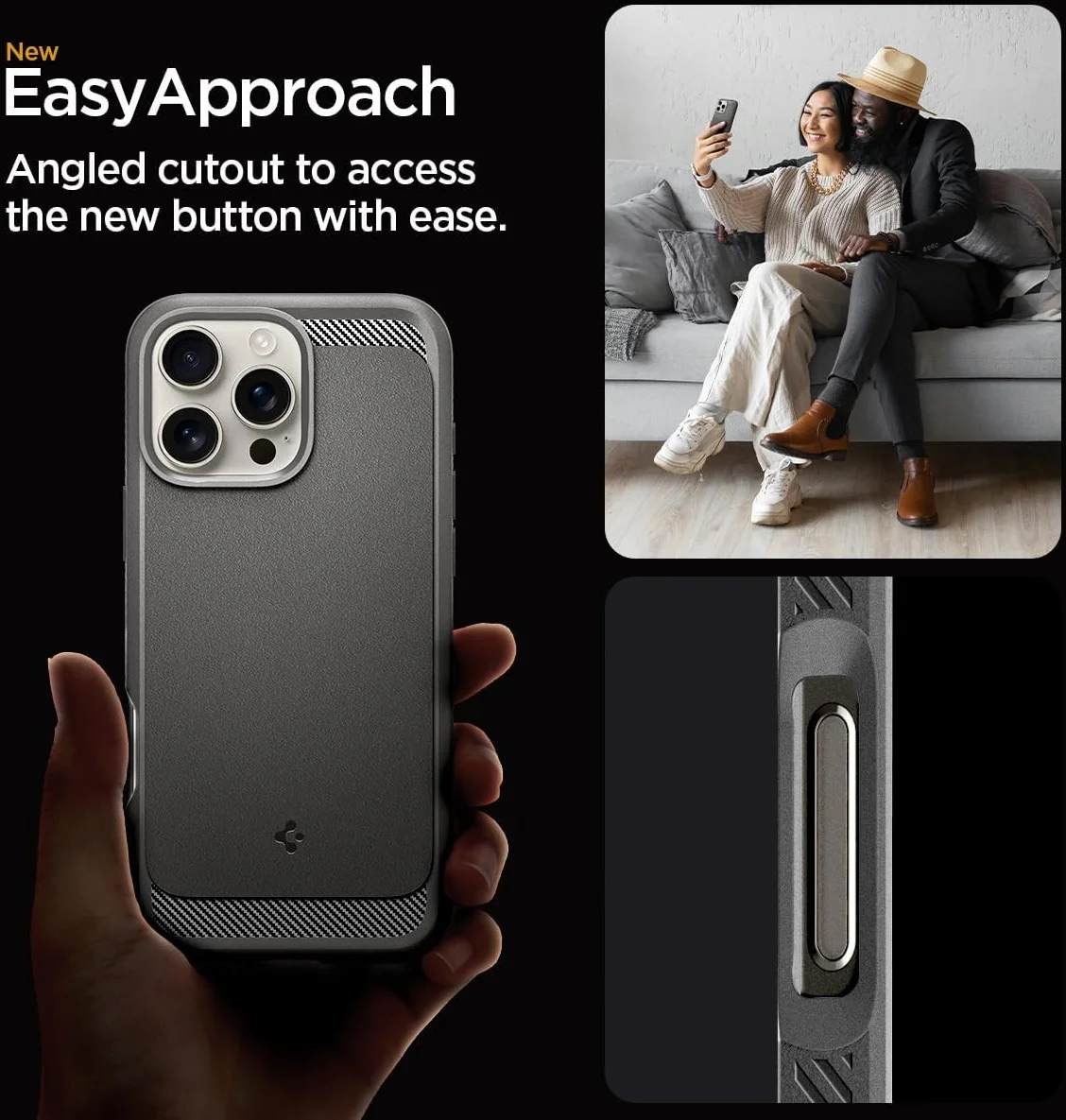 Spigen Rugged Armor MagFit Apple iPhone 16 Pro Hoesje MagSafe Grijs afbeelding 5