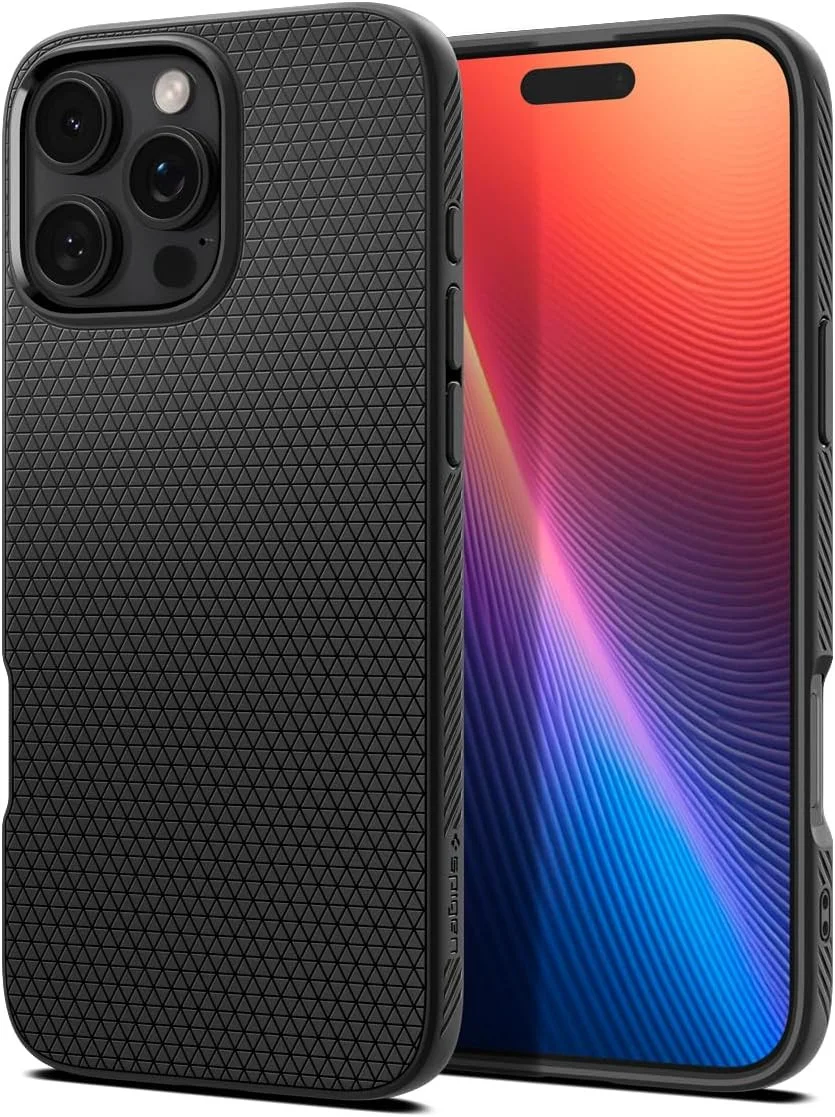 Spigen Liquid Air Apple iPhone 16 Pro Hoesje Back Cover Zwart afbeelding 1