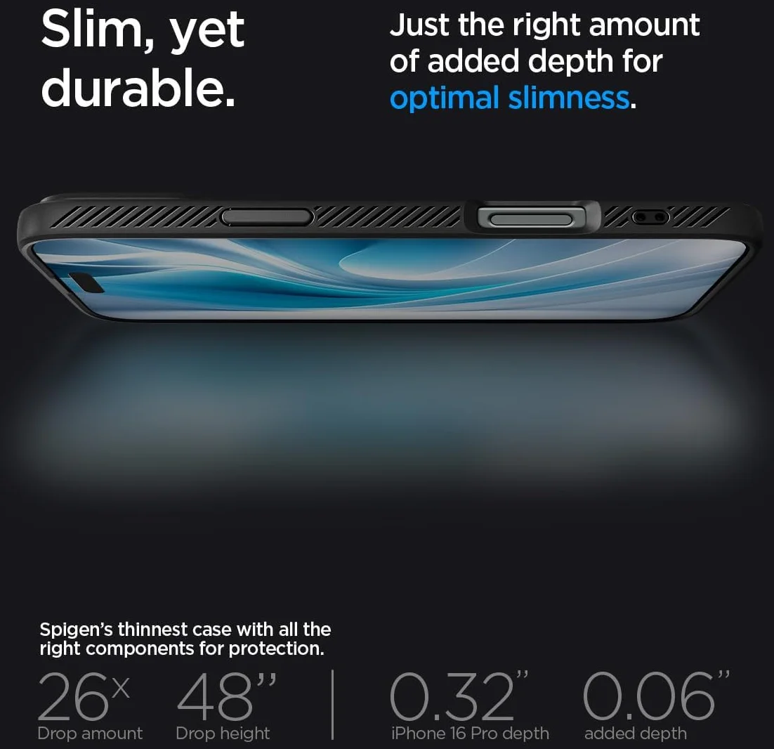 Spigen Liquid Air Apple iPhone 16 Pro Hoesje Back Cover Zwart afbeelding 5