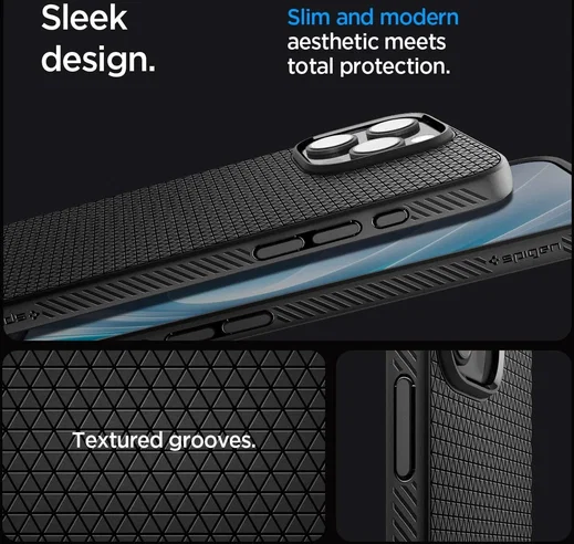 Spigen Liquid Air Apple iPhone 16 Pro Hoesje Back Cover Zwart afbeelding 6