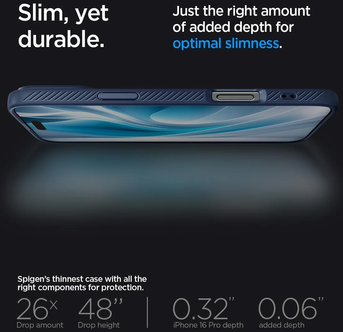 Spigen Liquid Air Apple iPhone 16 Pro Hoesje Back Cover Blauw afbeelding 5