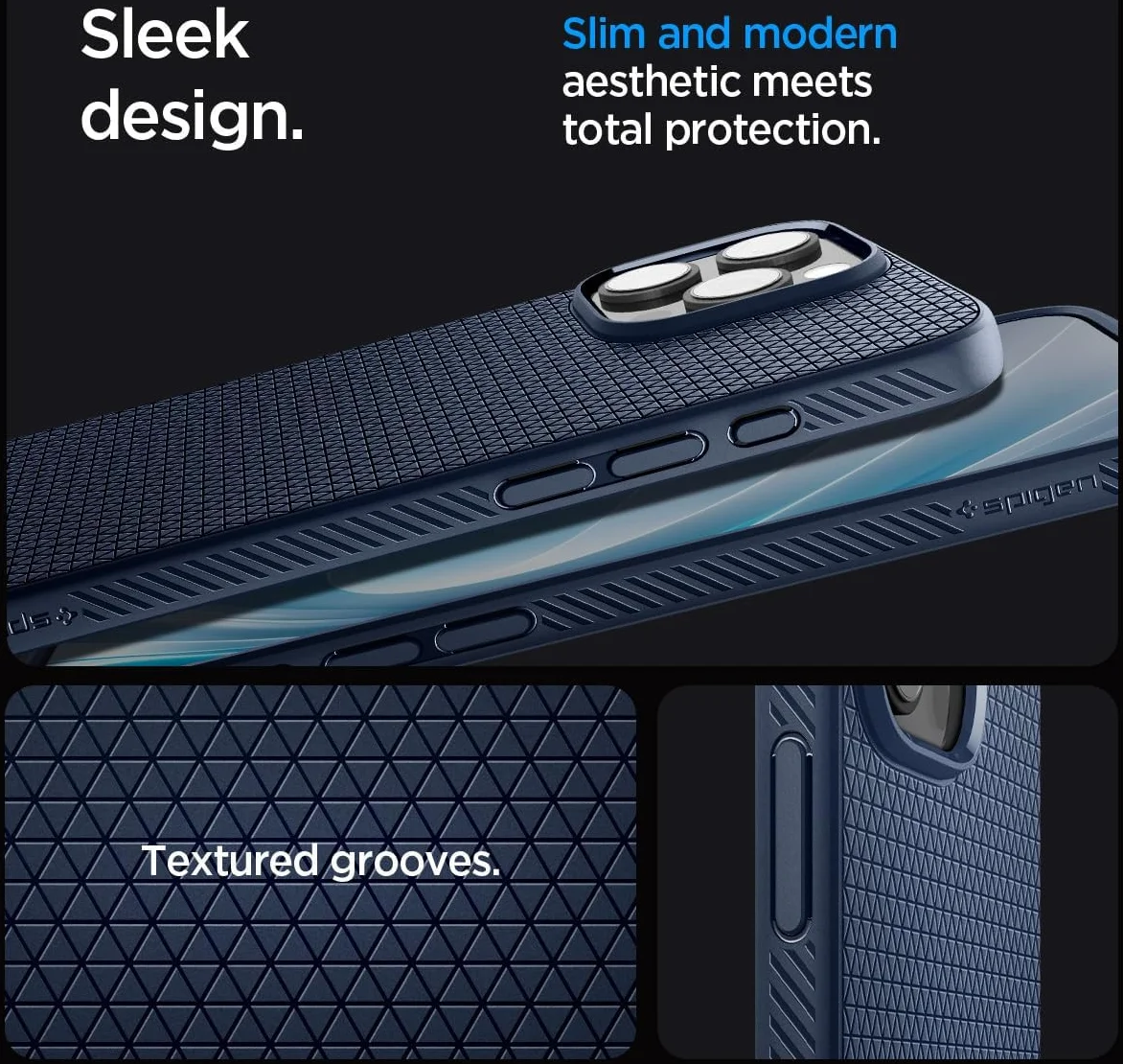 Spigen Liquid Air Apple iPhone 16 Pro Hoesje Back Cover Blauw afbeelding 7