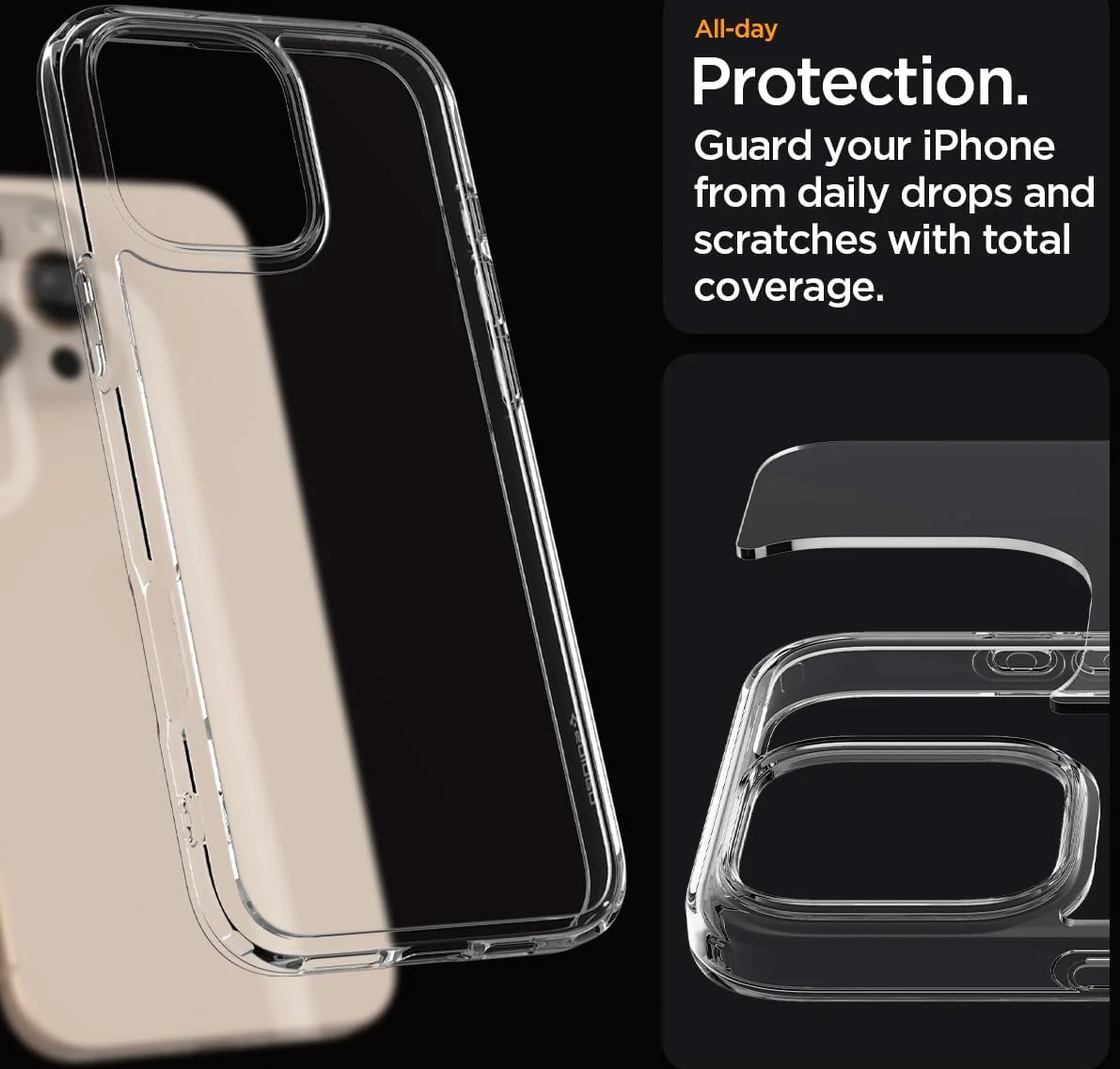 Spigen Ultra Hybrid Apple iPhone 16 Pro Hoesje Back Cover Transparant afbeelding 6