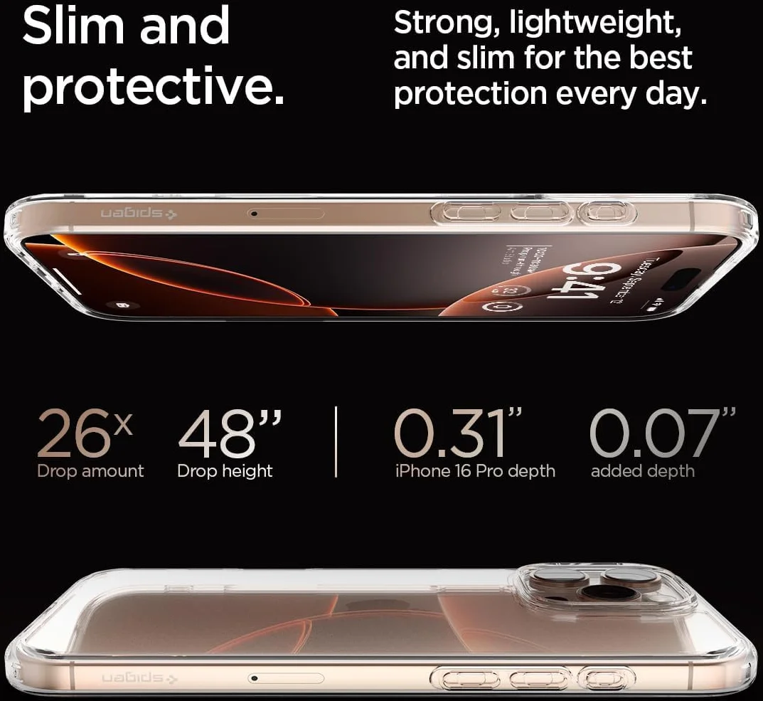 Spigen Ultra Hybrid Apple iPhone 16 Pro Hoesje Back Cover Transparant afbeelding 7