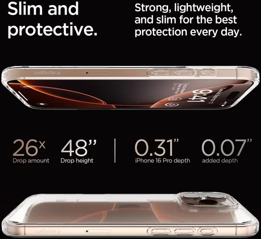 Spigen Ultra Hybrid Apple iPhone 16 Pro Hoesje Back Cover Transparant afbeelding 7