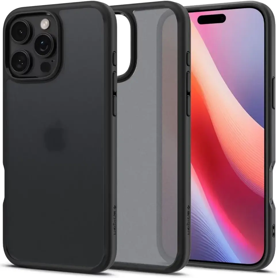 Spigen Ultra Hybrid Apple iPhone 16 Pro Hoesje Back Cover Frosted Zwart afbeelding 1