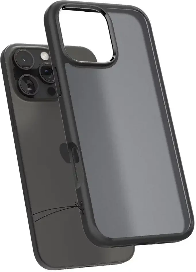 Spigen Ultra Hybrid Apple iPhone 16 Pro Hoesje Back Cover Frosted Zwart afbeelding 10