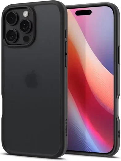 Spigen Ultra Hybrid Apple iPhone 16 Pro Hoesje Back Cover Frosted Zwart afbeelding 11