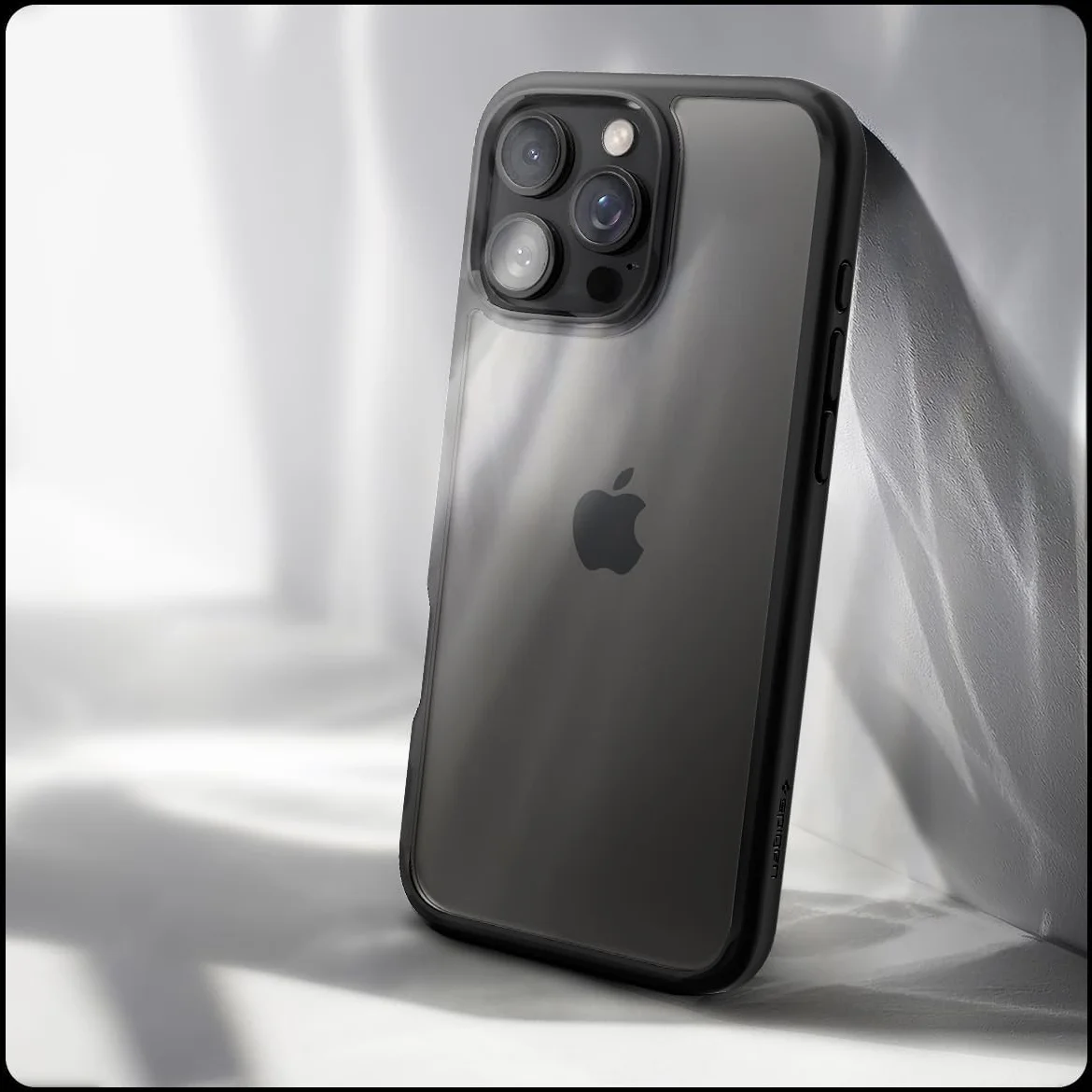 Spigen Ultra Hybrid Apple iPhone 16 Pro Hoesje Back Cover Zwart afbeelding 8