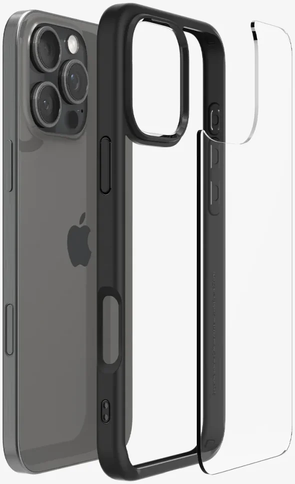 Spigen Ultra Hybrid Apple iPhone 16 Pro Hoesje Back Cover Zwart afbeelding 11