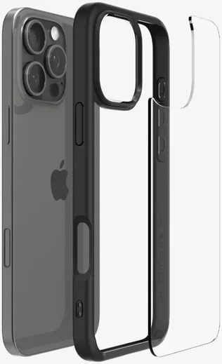 Spigen Ultra Hybrid Apple iPhone 16 Pro Hoesje Back Cover Zwart afbeelding 11