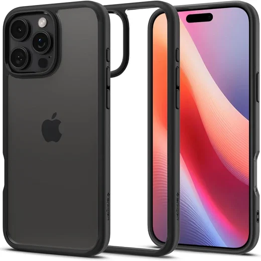 Spigen Ultra Hybrid Apple iPhone 16 Pro Hoesje Back Cover Zwart afbeelding 1