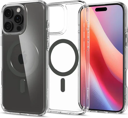 Spigen Ultra Hybrid MagFit Apple iPhone 16 Pro Hoesje MagSafe Graphite afbeelding 1