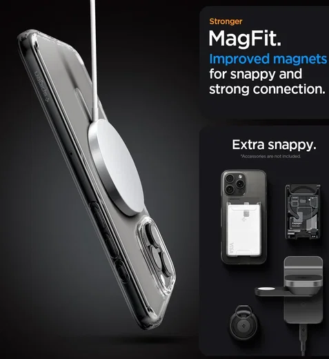 Spigen Ultra Hybrid MagFit Apple iPhone 16 Pro Hoesje MagSafe Carbon Fiber afbeelding 3