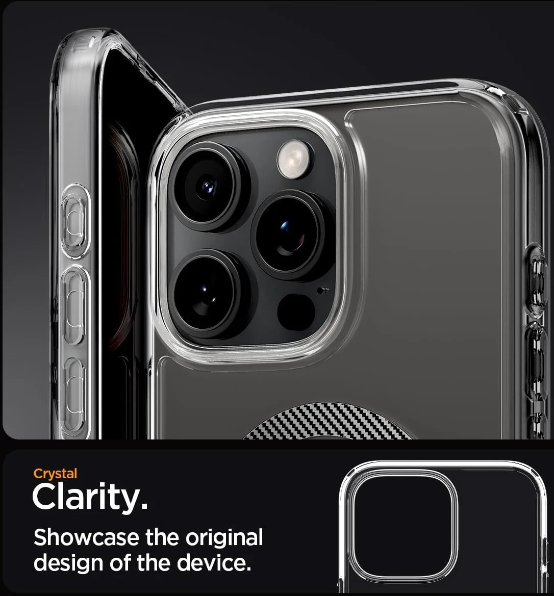 Spigen Ultra Hybrid MagFit Apple iPhone 16 Pro Hoesje MagSafe Carbon Fiber afbeelding 8