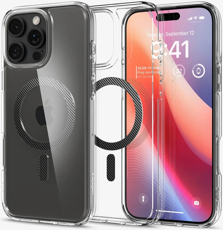 Spigen Ultra Hybrid MagFit Apple iPhone 16 Pro Hoesje MagSafe Carbon Fiber afbeelding 1