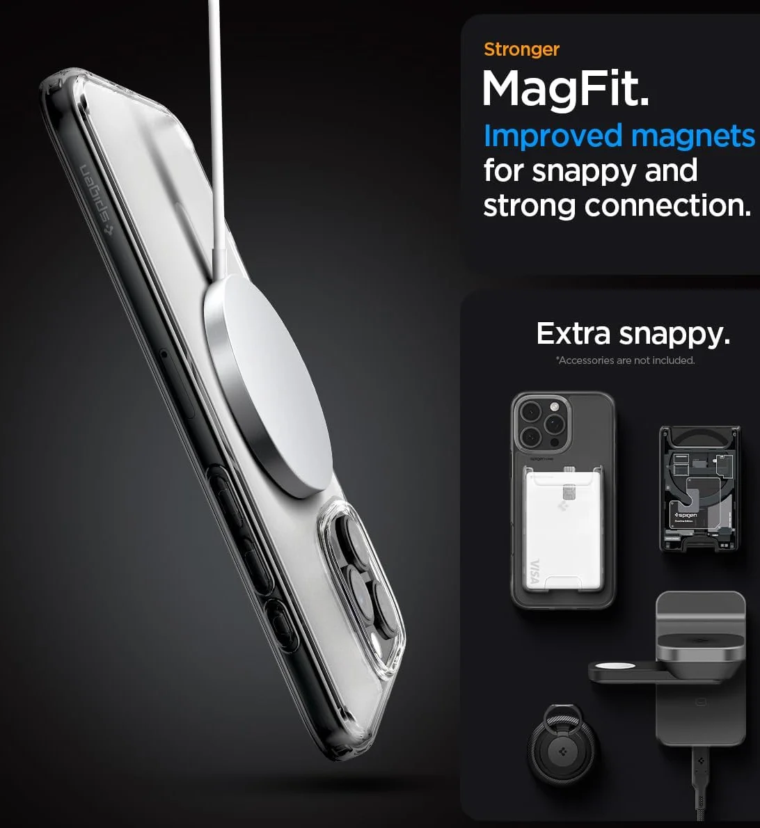 Spigen Ultra Hybrid MagFit iPhone 16 Pro Hoesje MagSafe Frosted Transparant afbeelding 3
