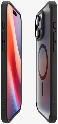 Spigen Ultra Hybrid MagFit Apple iPhone 16 Pro Hoesje MagSafe Frosted Zwart afbeelding 11
