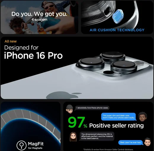 Spigen Ultra Hybrid MagFit Apple iPhone 16 Pro Hoesje MagSafe Frosted Zwart afbeelding 3