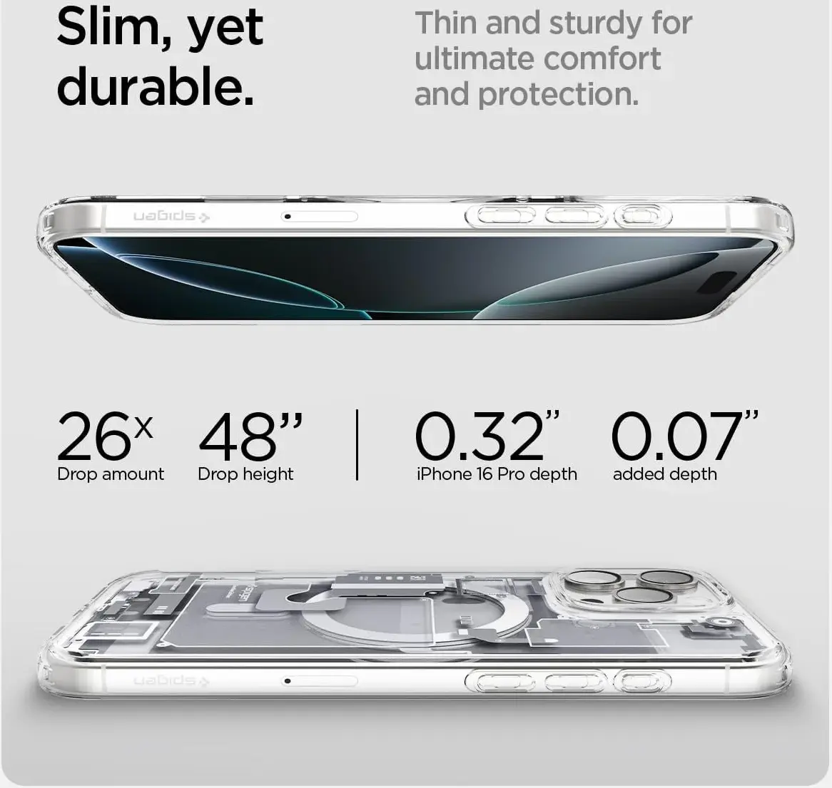 Spigen Ultra Hybrid MagFit Apple iPhone 16 Pro Hoesje MagSafe Zero One Wit afbeelding 9