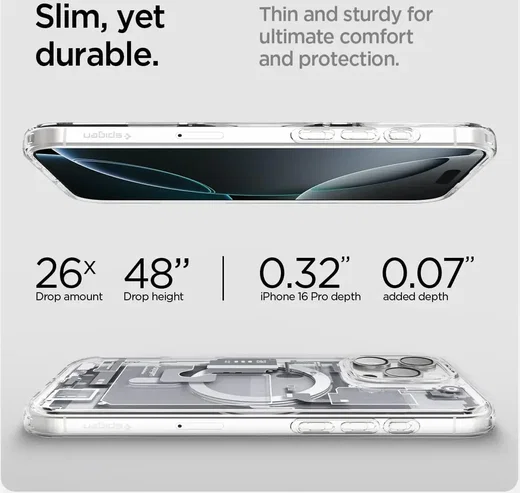 Spigen Ultra Hybrid MagFit Apple iPhone 16 Pro Hoesje MagSafe Zero One Wit afbeelding 9