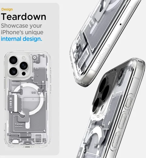 Spigen Ultra Hybrid MagFit Apple iPhone 16 Pro Hoesje MagSafe Zero One Wit afbeelding 7