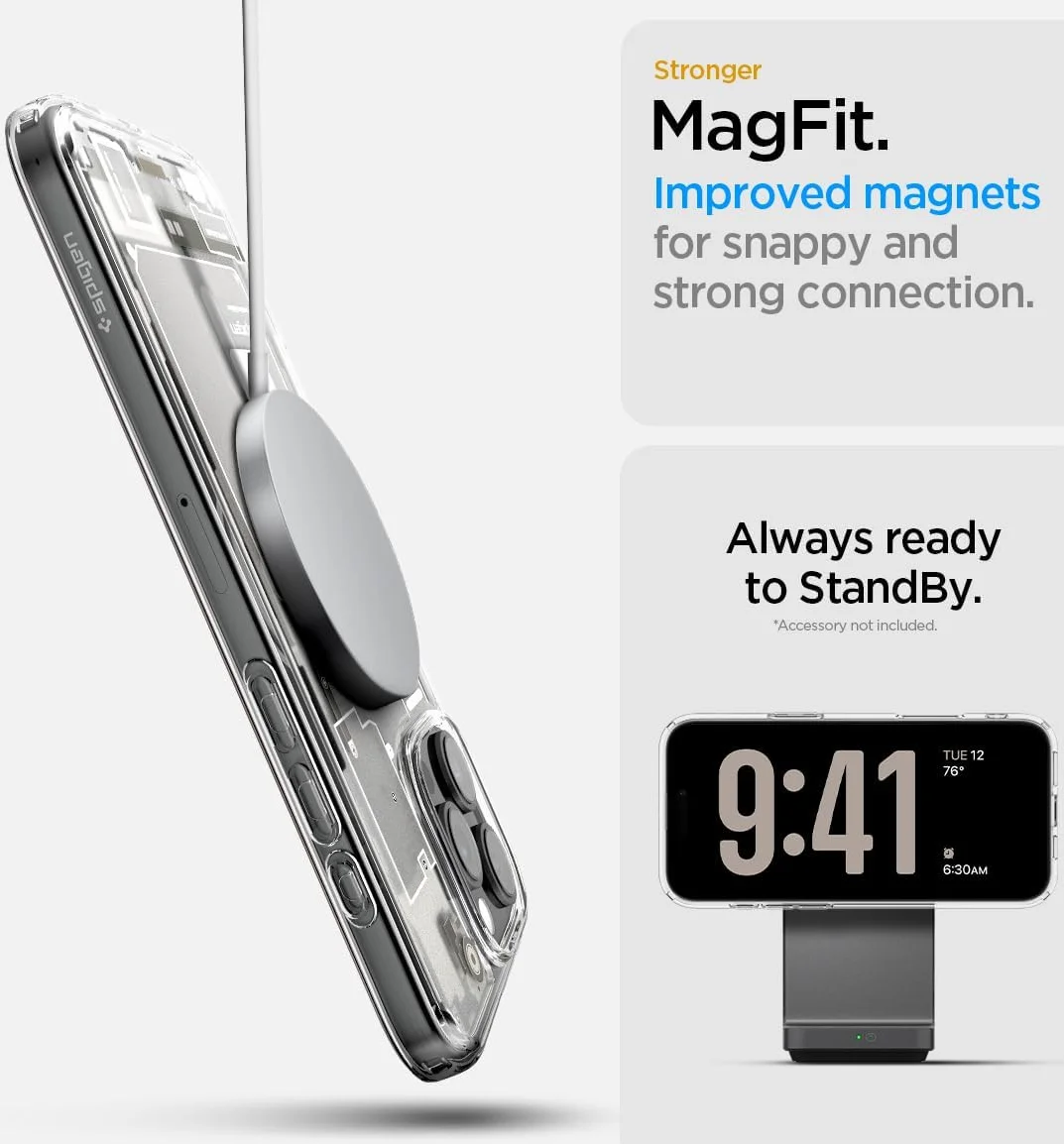 Spigen Ultra Hybrid MagFit Apple iPhone 16 Pro Hoesje MagSafe Zero One Titanium afbeelding 3