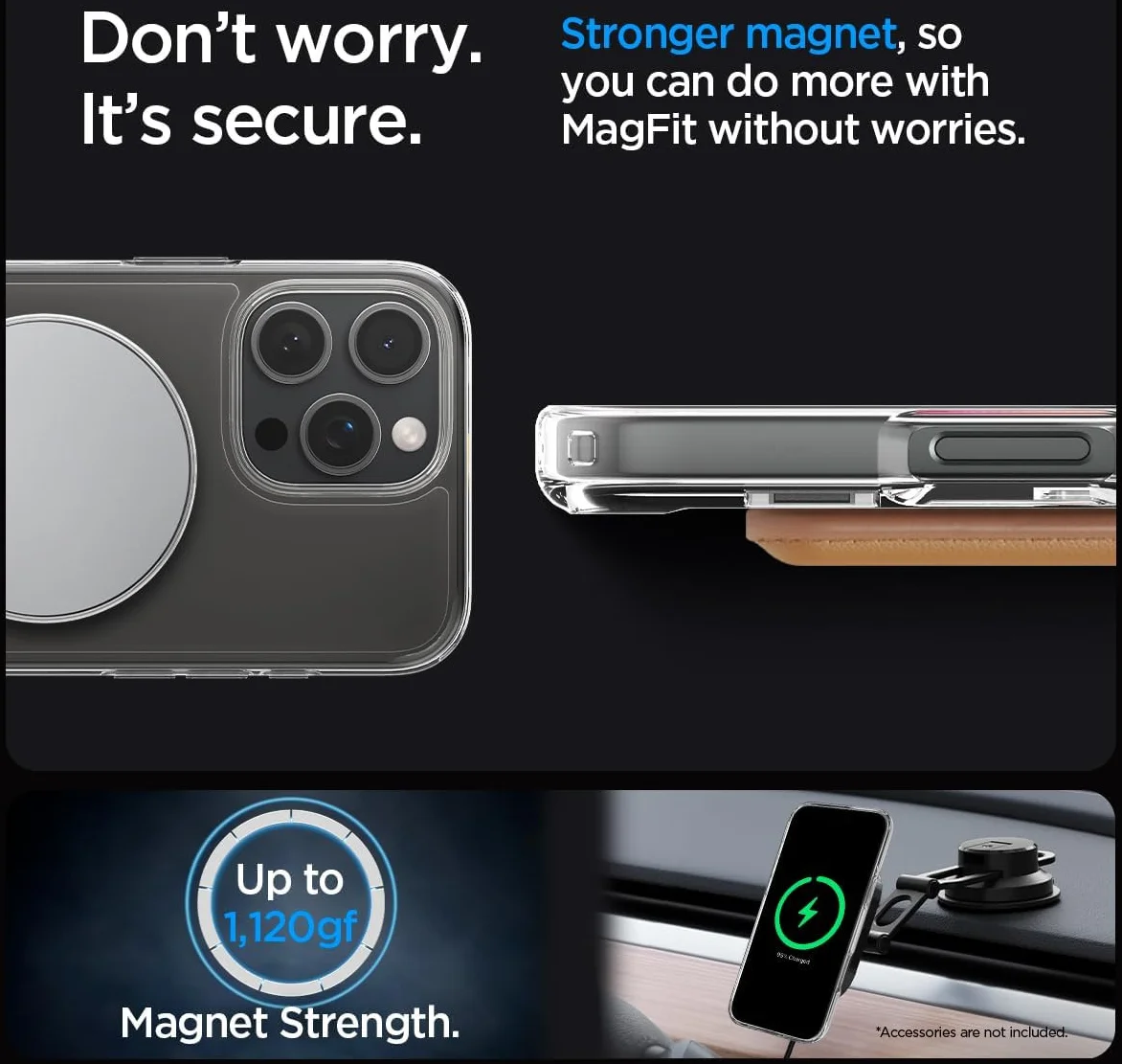 Spigen Ultra Hybrid S MagFit Apple iPhone 16 Pro Hoesje Back Cover Graphite afbeelding 4