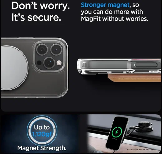 Spigen Ultra Hybrid S MagFit Apple iPhone 16 Pro Hoesje Back Cover Graphite afbeelding 4