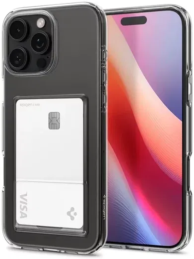 Spigen Crystal Slot Apple iPhone 16 Pro Hoesje Back Cover Transparant afbeelding 1