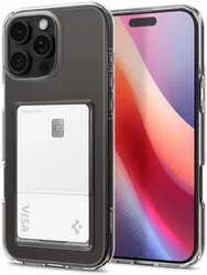 Spigen Crystal Slot Apple iPhone 16 Pro Hoesje Back Cover Transparant afbeelding