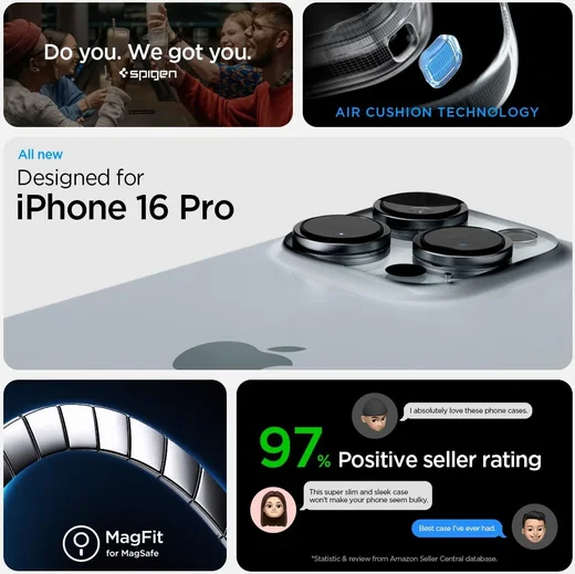 Spigen Tough Armor Apple iPhone 16 Pro Hoesje MagSafe Back Cover Gunmetal afbeelding 3
