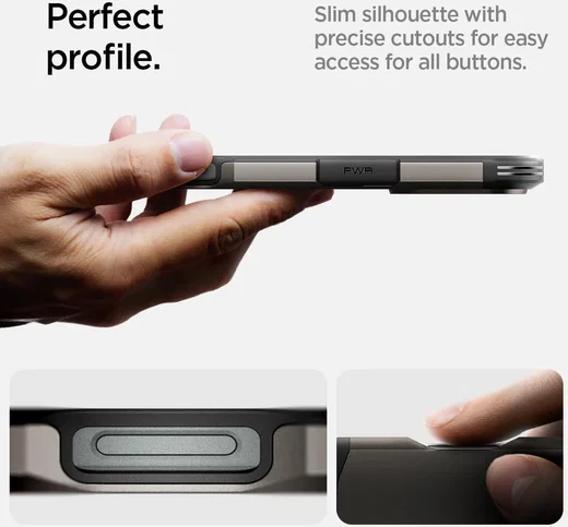 Spigen Tough Armor Apple iPhone 16 Pro Hoesje MagSafe Back Cover Gunmetal afbeelding 7