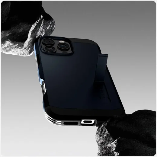 Spigen Tough Armor Apple iPhone 16 Pro Hoesje MagSafe Back Cover Metal Slate afbeelding 7